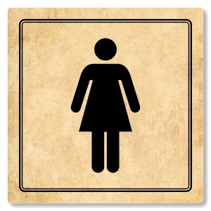 WC ženy, 80x80mm, pergamen, Utah